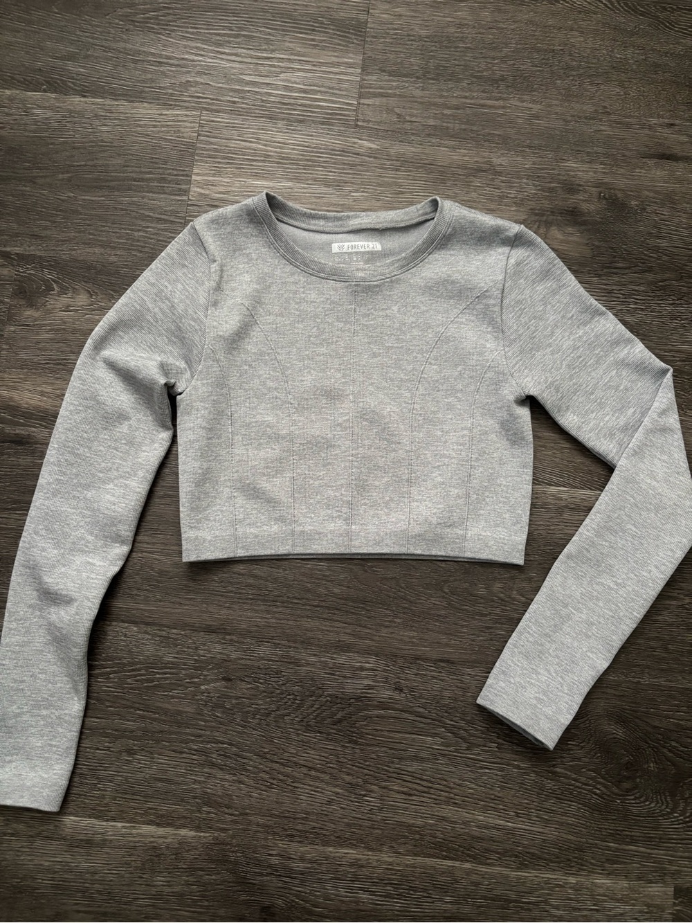 Forever 21 Light Gray Cropped Top